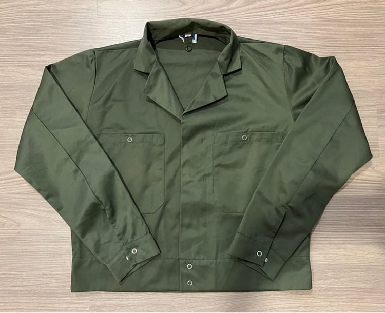 เสื้อแจ็คเก็ต | เสื้อคลุม แขนยาว Vintage Jacket วินเทจแจ๊คเก็ตสีเขียวเข้ม (M)