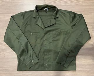 Vintage Jacket วินเทจแจ๊คเก็ตสีเขียวเข้ม (M)-0