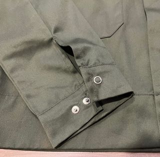 Vintage Jacket วินเทจแจ๊คเก็ตสีเขียวเข้ม (M)-4