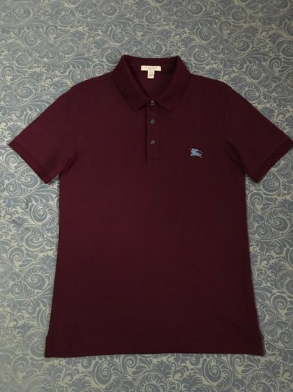 Burberry Brit Embroidered Logo Burgundy Polo XS 4061237 รูปที่ 3