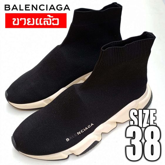 อื่นๆ รองเท้าผ้าใบ ผ้าใบ UK 5.5 | EU 38 2/3 | US 7 รองเท้าเดินเล่น BALENCIAGA สีดำ  No.38 สภาพใหม่ มือสอง