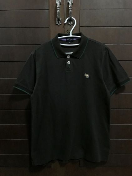 Paul Smith Jeans Green Striped Black Polo M PS-04