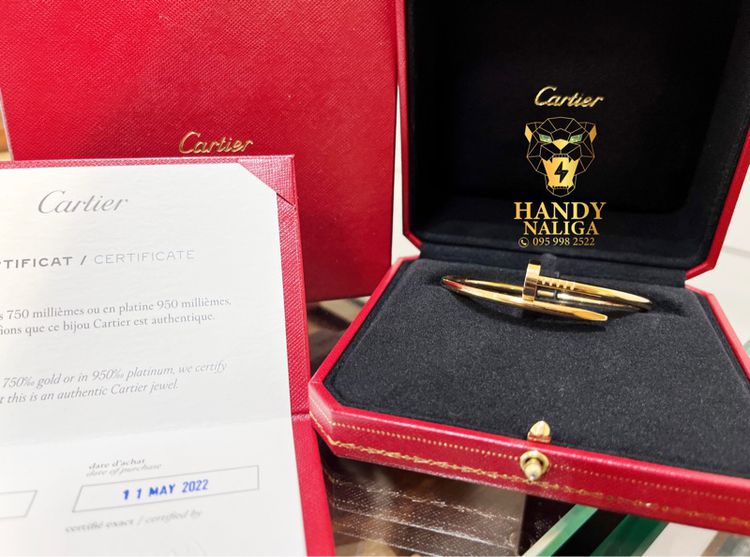 กำไล Cartier Juste Un Clou ตะปูรุ่นหนา Rose Gold โรสโกลด์ ไซส์ 17  (กล่องใบครบ) ช็อปไทยสยามพารากอน ปี2022  รูปที่ 3