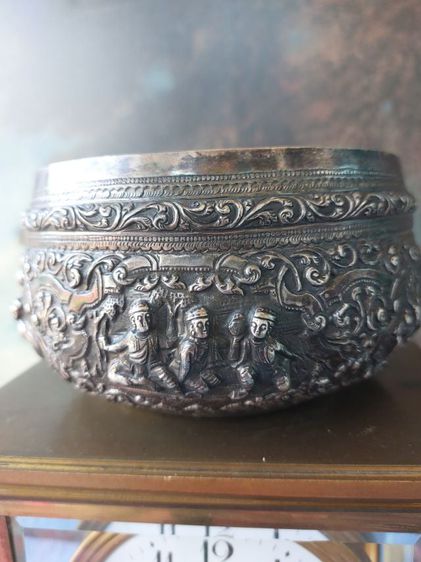 Vintage Burmese silver bowl รูปที่ 7