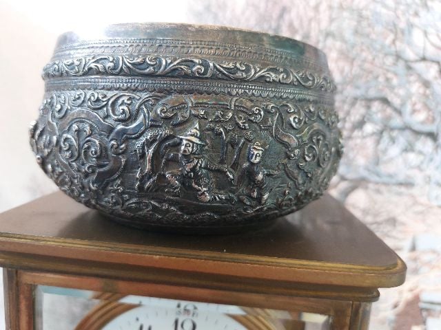  Vintage Burmese silver bowl รูปที่ 14