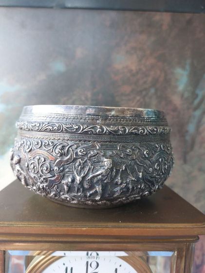  Vintage Burmese silver bowl รูปที่ 8