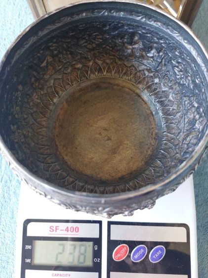  Vintage Burmese silver bowl รูปที่ 9