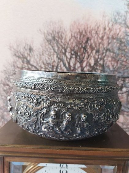  Vintage Burmese silver bowl รูปที่ 17
