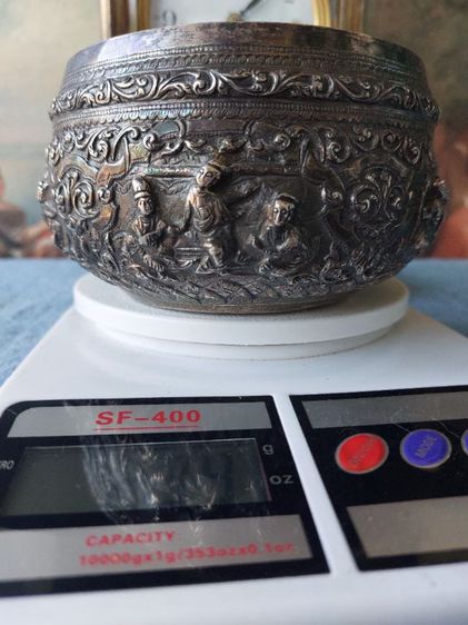  Vintage Burmese silver bowl รูปที่ 13