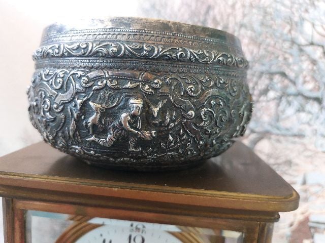  Vintage Burmese silver bowl รูปที่ 6