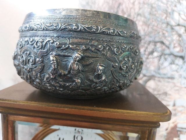  Vintage Burmese silver bowl รูปที่ 15