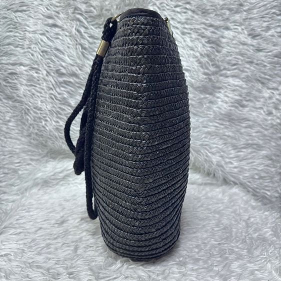 กระเป๋าสานธรรมชาติสีดำทรงช๊อปปิ้งปากกระเป๋าเป็นซิป(รหัสก004) รูปที่ 6