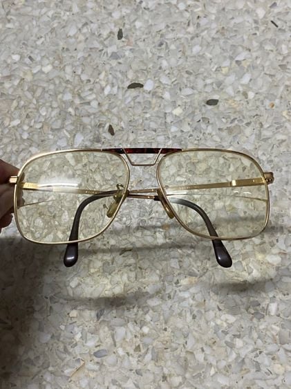 แว่นตายี่ห้อ PERCY  ของแท้มือสอง ทองสวย หน้าใหญ่ ติดเลนส์สายตามา  750฿ รูปที่ 1