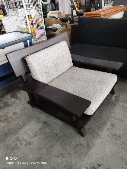 Import Akatsuki NA wooden one seat sofa by Nitori โซฟาไม้แท้ทั้งตัวงานนำเข้าดีไซน์เก๋ๆเท่ๆสภาพสวยสมบูรณ์ครับ รูปที่ 4