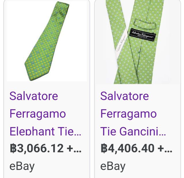Salvatore Ferragamo Bunny Silk Tie สีเขียวอ่อน รูปที่ 10