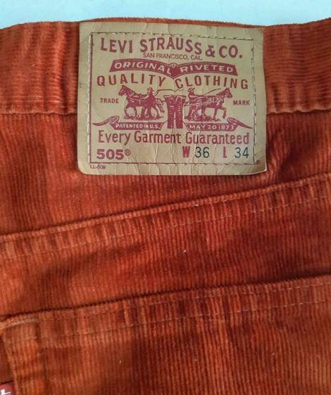 กางเกงลูกฟูก Levi's 505 รูปที่ 5