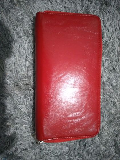 กระเป๋าสตางค์สีแดงสด หนังแท้ รูปที่ 4