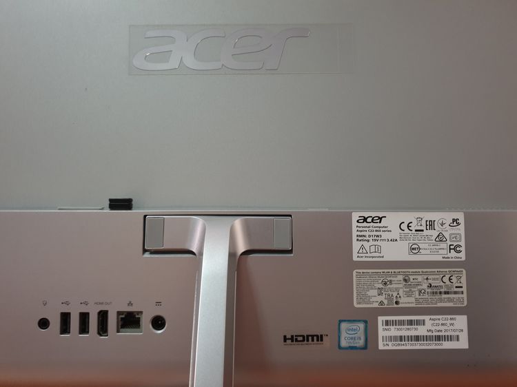 (ขายแล้วครับ)ALL IN ONE Acer Aspire C22 core i5 Gen7  m.2 SSD จอ 21.5" FHD รูปที่ 6