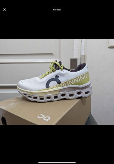 ส่งต่อรองเท้า On Cloudmonster 2🇨🇭 สี Undyed Zyst (ขาว เหลือง เขียว) ไซส์ UK8 US8.5 EU42 JP26.5 รูปที่ 2