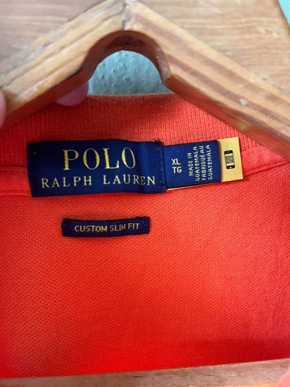 POLO RALPH LAUREN Size XL ขนาดอก 44-45 ของแท้  สแกนบาร์โค้ดขึ้นรายละเอียด สภาพดี สีส้มสด รูปที่ 4