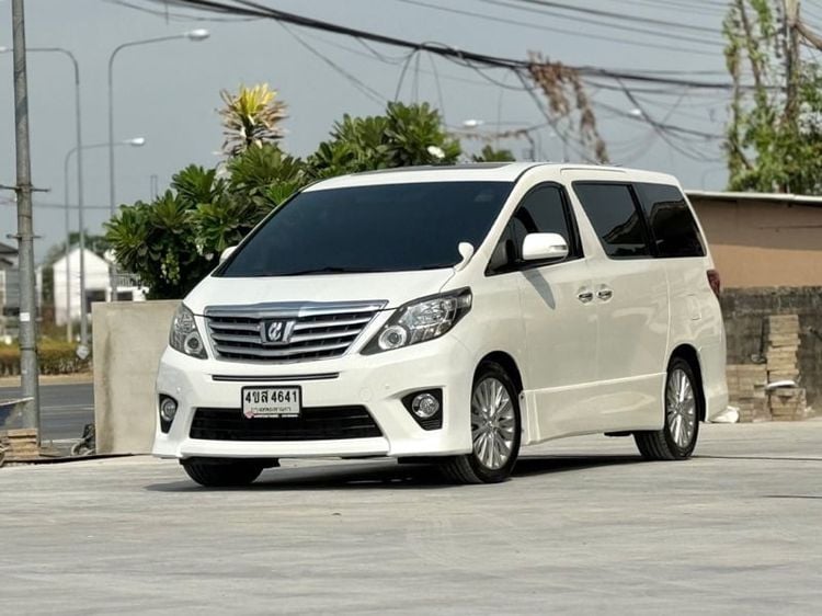 Toyota Alphard 2014 2.4 V Van เบนซิน ไม่ติดแก๊ส เกียร์อัตโนมัติ ขาว
