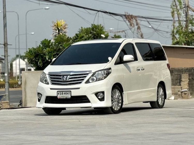 Toyota Alphard 2014 2.4 V Van เบนซิน ไม่ติดแก๊ส เกียร์อัตโนมัติ ขาว รูปที่ 3