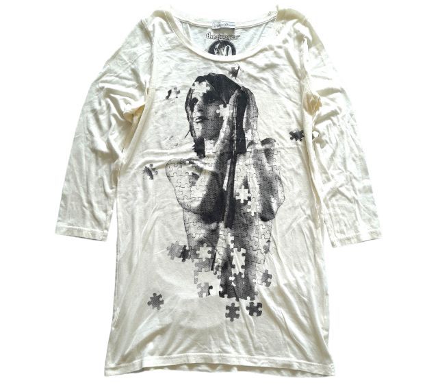 Hysteric Glamour x The Stooges Iggy Pop © 2009 Anthill Trading Portrait Big Logo White 3Q Boat Neck Punk Tee Shirt 
made in Japan
🎌🎌🎌
 รูปที่ 3