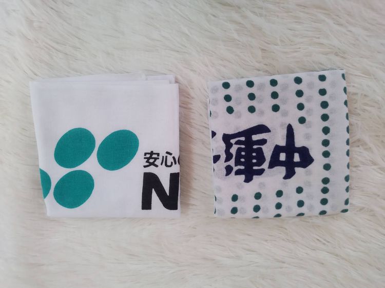งานพิมพ์ตัวอักษรญี่ปุ่นบนผ้าฝ้ายสีขาว NOSAI ของสะสม ชิ้นงานประดับตกแต่ง รูปที่ 2