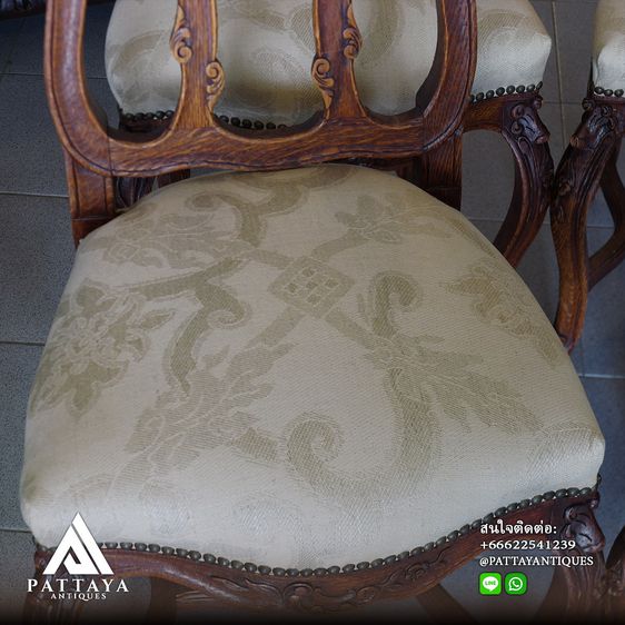 ชุดเก้าอี้รับประทานอาหารไม้โอ๊คสไตล์ Liege Louis XVI รูปที่ 5