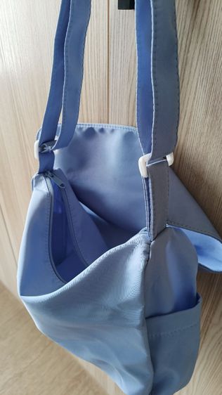 กระเป๋าผ้าสะพาย สีฟ้าอ่อน  ของใหม่ รูปที่ 2