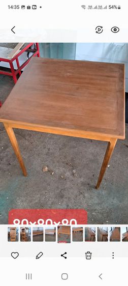 โต๊ะไม้สักเก่า 80×80×80.,cm. รูปที่ 2