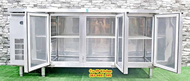 ขายตู้แช่อาหารสแตนเลส (แช่เย็น)❄️ ตู้แช่อันเดอร์เค้าเตอร์ 3ประตู ❄️ขนาด 180 CM. ยี่ห้อ sanden intercool รูปที่ 3