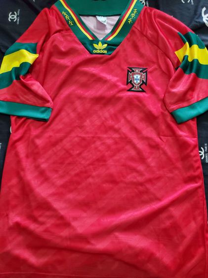 ชุดฟุตบอล Adidas ผู้ชาย แดง เสื้อบอล PORTUGAL 90'