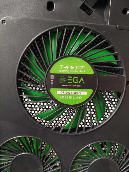 พัดลมระบายความร้อนโน๊ตบุ๊ค EGA TYPE CP1 COOLER PAD มีไฟRGB สภาพดีใช้งานได้ปกติ รูปที่ 5