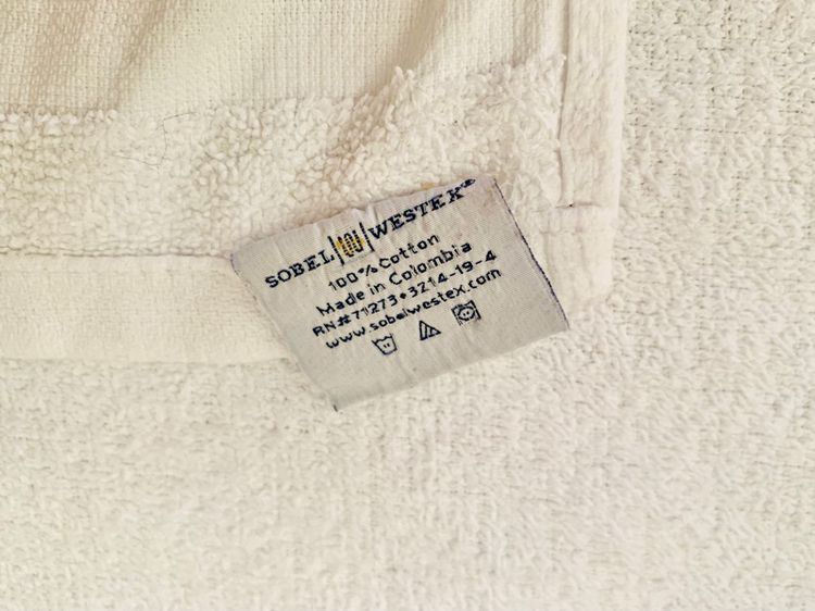 ผ้าอเนกประสงค์ ผ้าขนหนูสีขาว ยี่ห้อ Sovilla (Made in Colombia) มือสองสภาพดี สินค้าญี่ปุ่น-เกาหลีแท้ รูปที่ 4