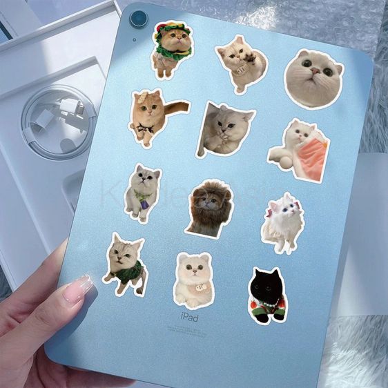 ✅ ขายดี Sticker สติกเกอร์ ลายแมว MEME กันน้ำ สำหรับตกแต่ง งาน DIY จำนวน 50 ชิ้น รูปที่ 5