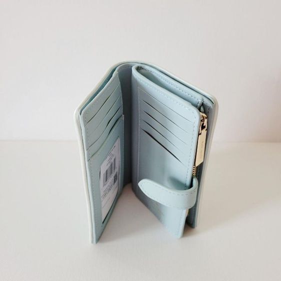 กระเป๋าสตางค์ Kate Spade Carey Medium Compact Bifold Wallet สีฟ้า รูปที่ 4