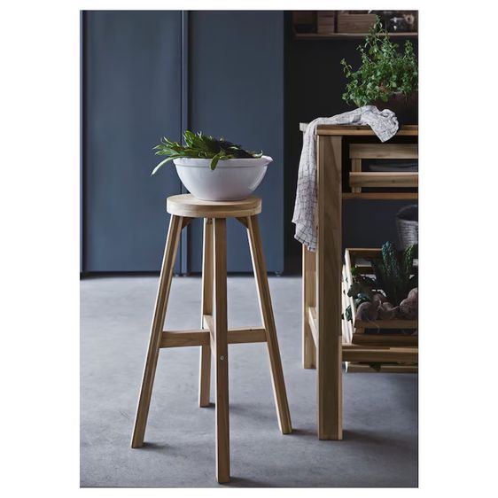 IKEA SKOGSTA Bar stool 48x70 cm acacia wood  รูปที่ 2