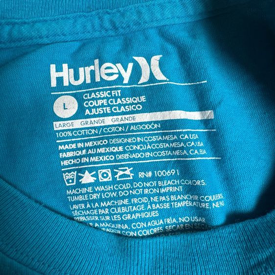 เสื้อยืด Hurley Skateboarding สภาพดี Size L  รูปที่ 6