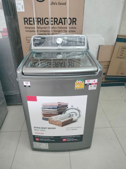 เครื่องซักผ้าถังเดี่ยว toshiba ระบบอินเวอร์เตอร์ 19 กิโลเป็นสินค้าใหม่ยังไม่ผ่านการใช้งานประกันศูนย์ toshiba ราคา 8990 บาท รูปที่ 4