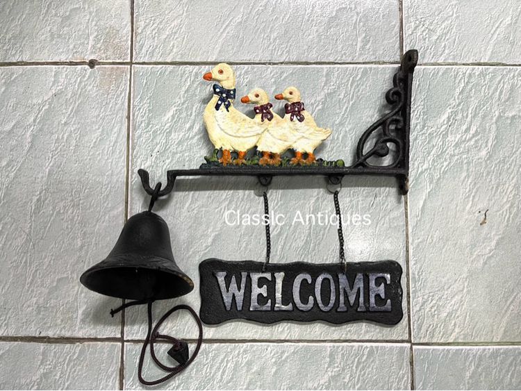 ระฆังเป็ด WELCOME เหล็กหล่อ รูปที่ 2