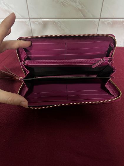 กระเป๋าสตางค์ใบยาว GUCCI Leather Long Wallet สีแดงเชอรี มือสอง แท้ รูปที่ 8