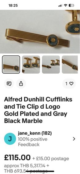ที่เน็บเนคไท Alfred Dunhill Tie Clip  รูปที่ 7