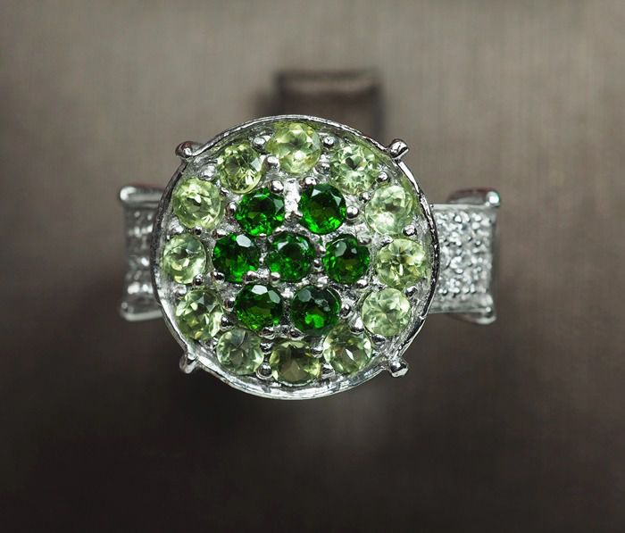 แหวนกรีนโครมและเพอริดอดสีเขียวแอ๊บเปิ้ล (13228) รูปที่ 3