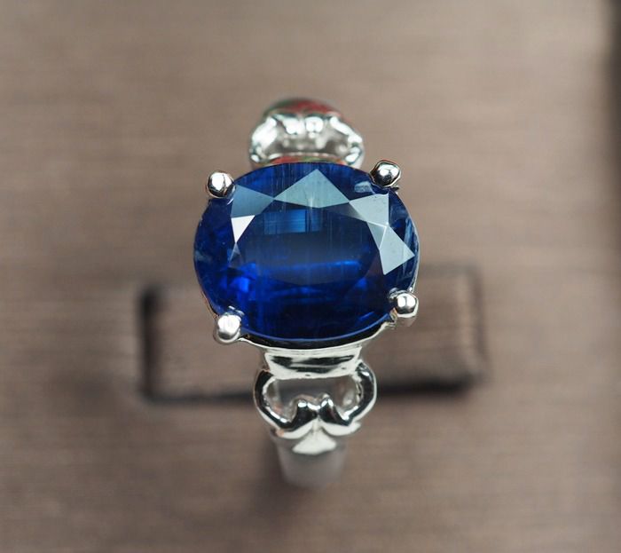 แหวนพลอยแท้คายาไนท์สีน้ำเงินสวย (15156) รูปที่ 5