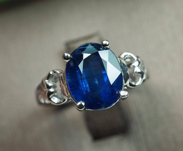 แหวนพลอยแท้คายาไนท์สีน้ำเงินสวย (15156) รูปที่ 2