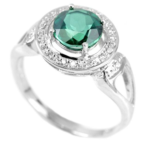 แหวนพลอยโทปาสสีเขียว 7 มิล (15641) รูปที่ 3