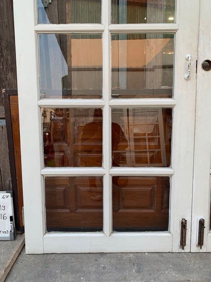 ประตูบานคู่ไม้เต็ง ประตูบ้าน ร้านกาแฟ ค่าเฟ่ 180x199 x3cm ราคา 4300  รูปที่ 7