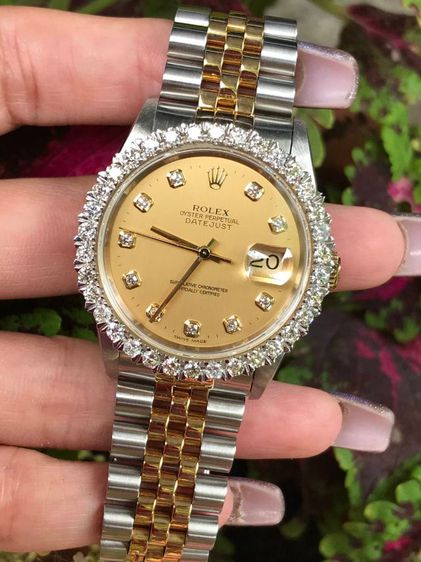 ROLEX OYSTER PERPETUAL DATEJUST Gold Dial (King)
 รูปที่ 3