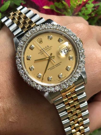 ROLEX OYSTER PERPETUAL DATEJUST Gold Dial (King)
 รูปที่ 4